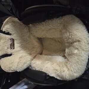 Pelsbarn Safety & Protecting Car Bed For Dogs In Beige Size Medium